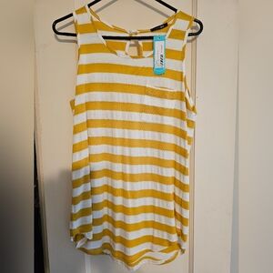 Papermoon Mustard and White Striped Top